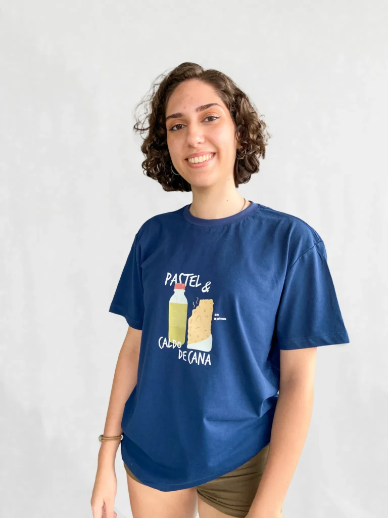 camiseta pastel e caldo de cana brasilidades