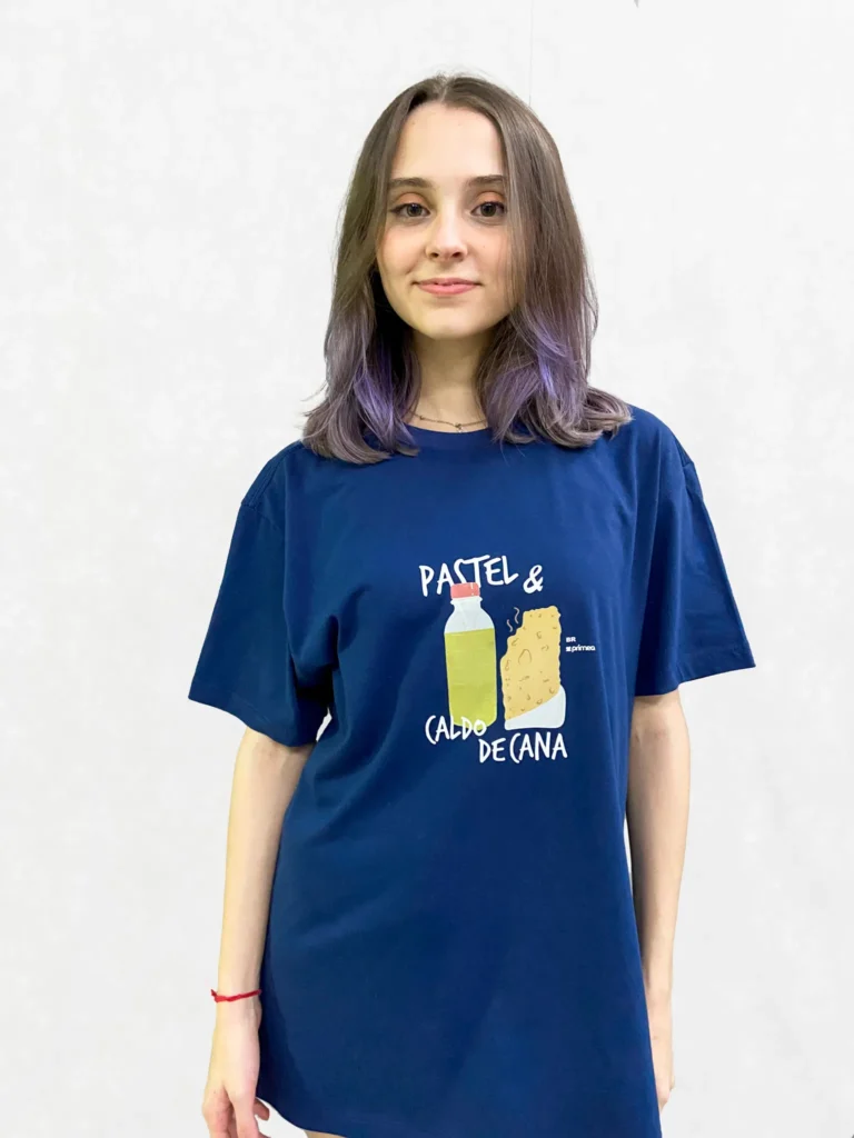 camiseta pastel e caldo de cana brasilidades
